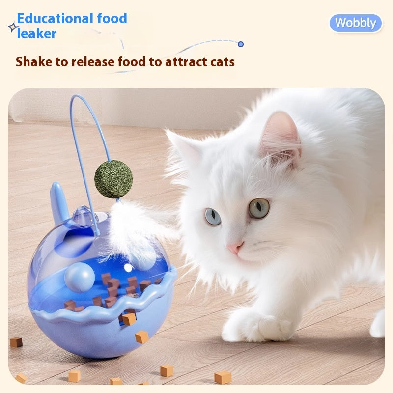 Tumbler Cat Toy Cat Teaser Freeze-dried Snacks Food Dropping Ball