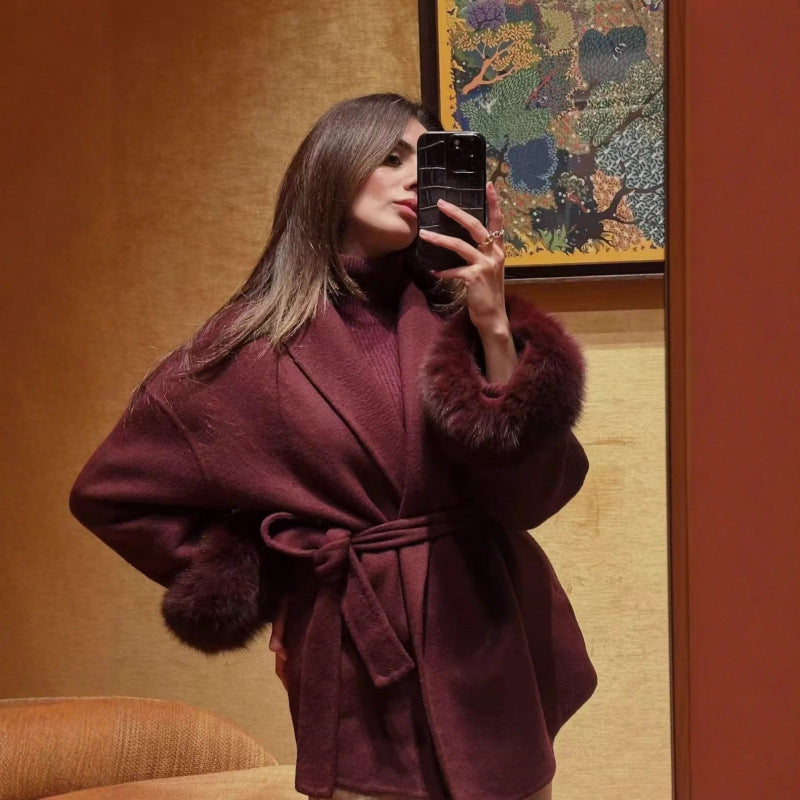 Stylish High-end Wool Coat For Women