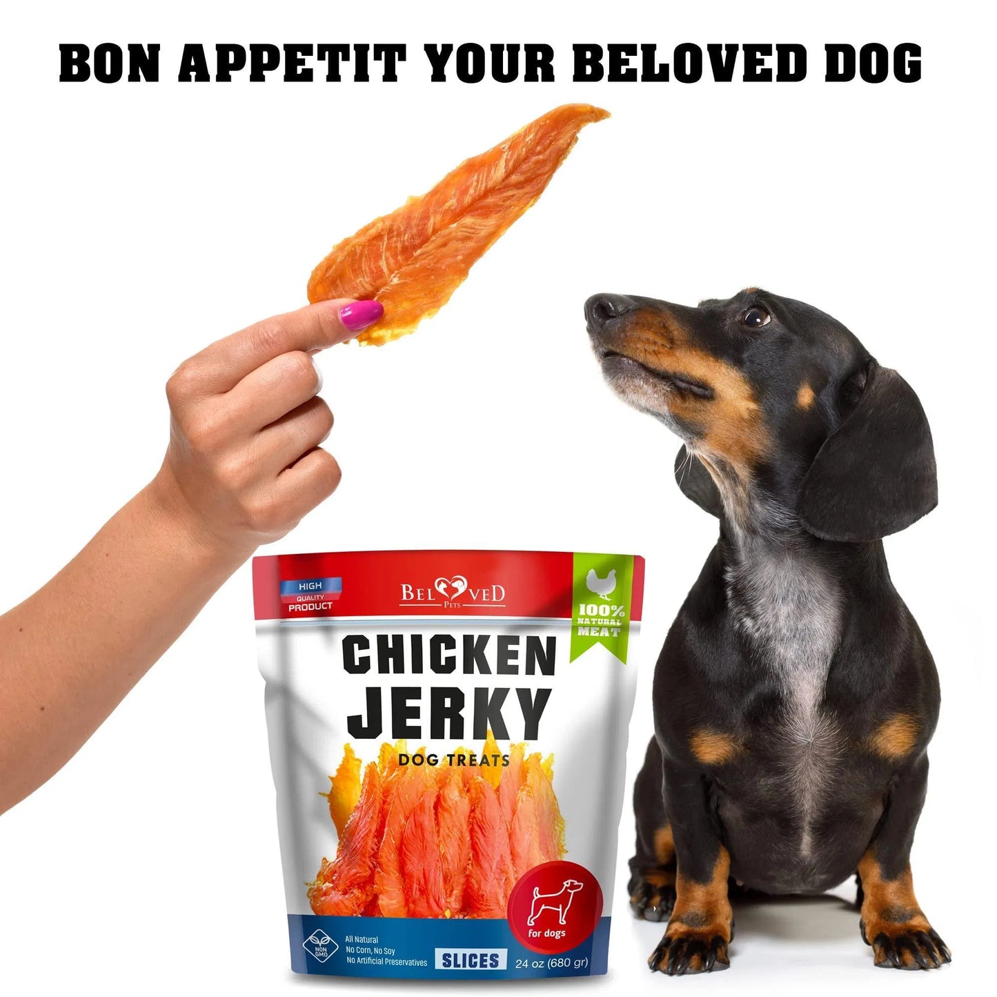 Chicken Jerky Dog Treats 1.5 Lb Human Grade Pet Snacks Grain Free Organic Meat All Natural High Protein Dried Strips Best Chews For Training Small & Large Dogs